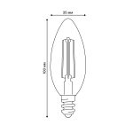 Лампа светодиодная филаментная Uniel LED-C35-4W/4000K/E14/CL GLY01TR UL-00011937