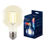 Лампа светодиодная филаментная Uniel LED-G95-5W/3000K/E27/CL GLY01TR UL-00011942
