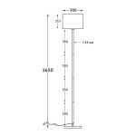 Торшер Uniel UML-T521 E27 BLACK/BLACK UL-00012407