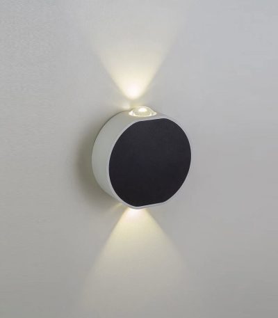 Уличный настенный светильник AM Group AM306-2X3 W WH+BK 4000K