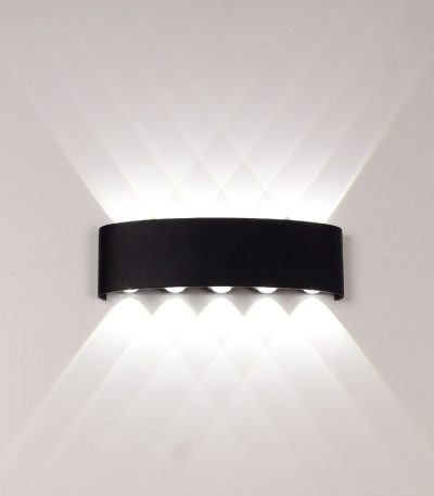 Уличный настенный светильник AM Group AM307-10X1W BK 4000K