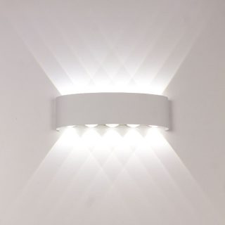 Уличный настенный светильник AM Group AM307-10X1W WH4000K