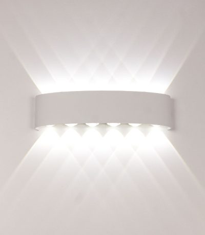 Уличный настенный светильник AM Group AM307-12X1W WH 4000K