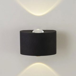 Уличный настенный светильник AM Group AM307-2X1 W BK 4000K