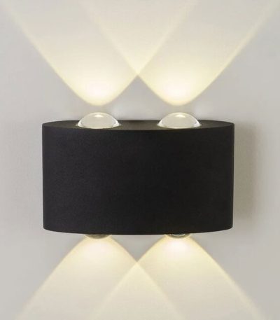 Уличный настенный светильник AM Group AM307-4X1 W BK 4000K