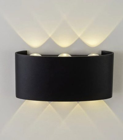 Уличный настенный светильник AM Group AM307-6X1 W BK 4000K