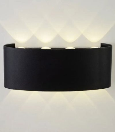 Уличный настенный светильник AM Group AM307-8X1 W BK 4000K