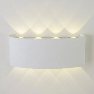 Уличный настенный светильник AM Group AM307-8X1 W WH 4000K