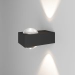 Уличный настенный светильник Elektrostandard Lenses черный 35191/W 4690389216428 a070458