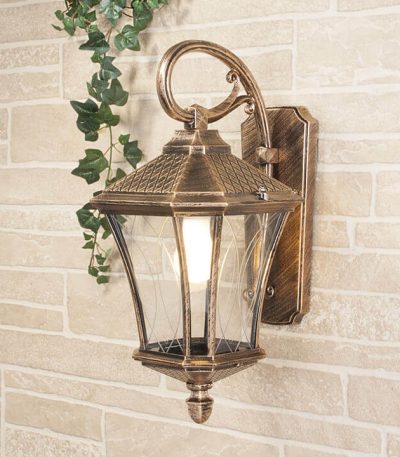 Уличный настенный светильник Elektrostandard Virgo D черное золото 4690389064845