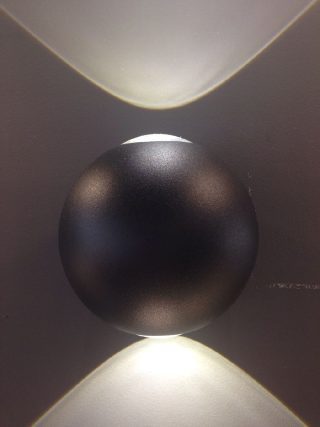 Уличный настенный светильник Elvan GW-161A/2-6W-WW-Bk