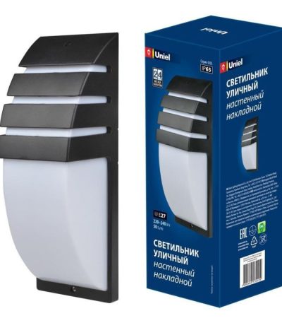 Уличный настенный светильник (UL-00006803) Uniel UUL-S41A 40W/E27 IP65 Black