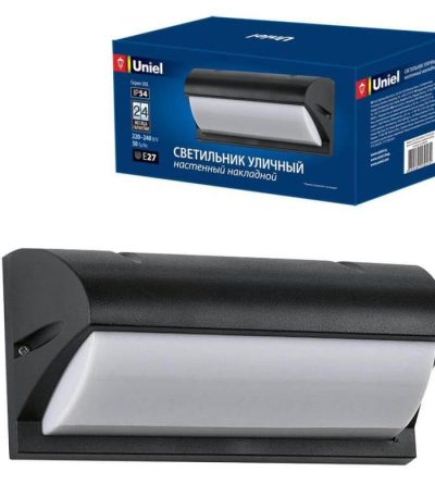 Уличный настенный светильник (UL-00006807) Uniel UUL-S07A 60W/E27 IP54 Black