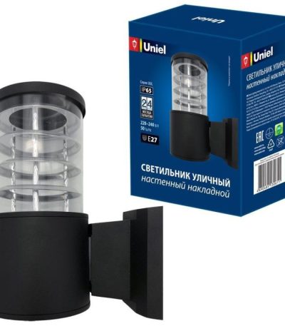 Уличный настенный светильник (UL-00006809) Uniel UUL-S11A 60W/E27 IP65 Black