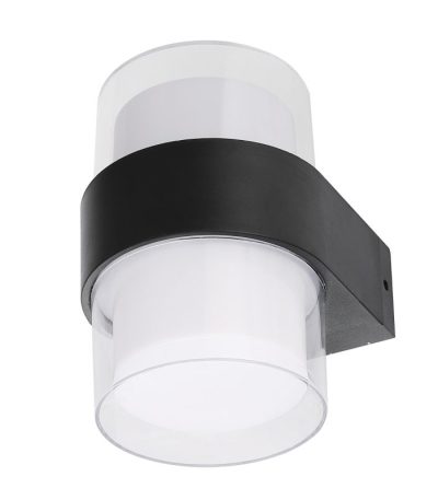 Уличный настенный светильник Uniel ULU-P22B-2x5W/4000K IP65 BLACK UL-00010516