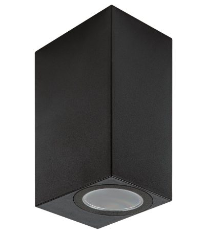 Уличный настенный светильник Uniel UUL-P42A 2х6W/GU10 IP65 BLACK UL-00010513