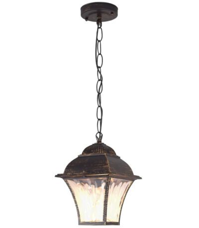 Уличный подвесной cветильник Elektrostandard Apus H черное золото GL 1009H 4690389134166