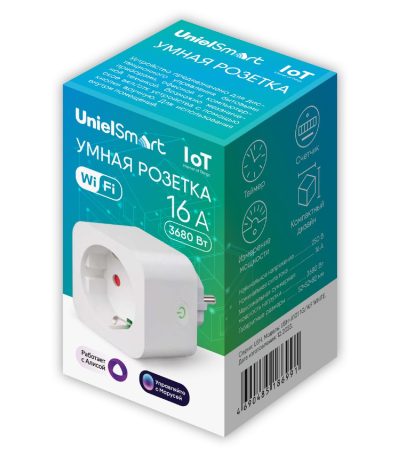 Умная розетка Uniel USH-A101 1G/WF WHITE UL-00011387