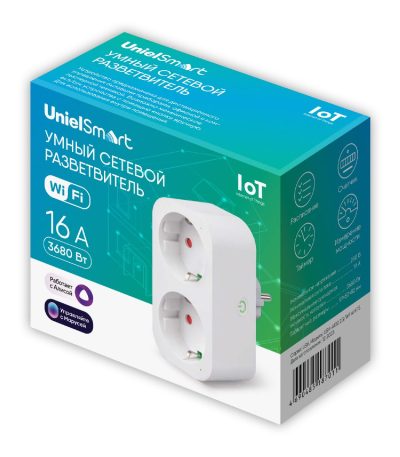 Умная розетка Uniel USH-A102 2G/WF WHITE UL-00011388