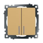 Выключатель 2-клавишный Stekker Катрин GLS10-7102-08 49217