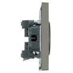 Розетка 2-местная с защитной шторкой Stekker Эмили б/з 250В 16А RST10-5116-09 антрацит soft touch 49929