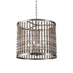 Подвесная люстра Delight Collection Wood Light KW0783P-4 silver