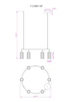 Подвесная люстра Moderli Cora V11604-6P