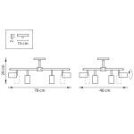 Люстра на штанге Lightstar Rullo LR728368 (571728+214436-8)