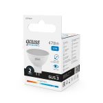 Лампа светодиодная Gauss GU5.3 5.5W 6500K матовая 13536