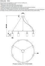 Подвесная люстра Crystal Lux CLT 015C8 D800 BL-GO