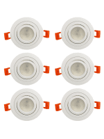 Встраиваемый светильник (6 шт.) Elvan VLS-111R-WH 6шт