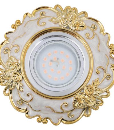 Встраиваемый светильник Fametto Arno DLS-A105 GU5.3 Chrome/Beige+Gold