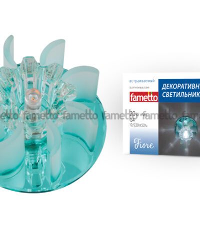 Встраиваемый светильник Fametto Fiore DLS-F114 G4 BLUE/CLEAR