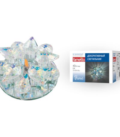 Встраиваемый светильник Fametto Fiore DLS-F129 G4 GLASSY/RAINBOW