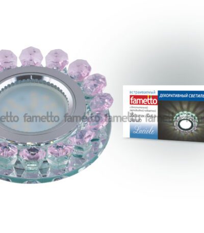 Встраиваемый светильник Fametto Luciole DLS-L102 GU5.3 CHROME/PINK