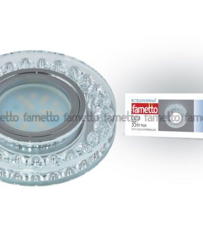 Встраиваемый светильник Fametto Peonia DLS-P102 GU5.3 CHROME/CLEAR