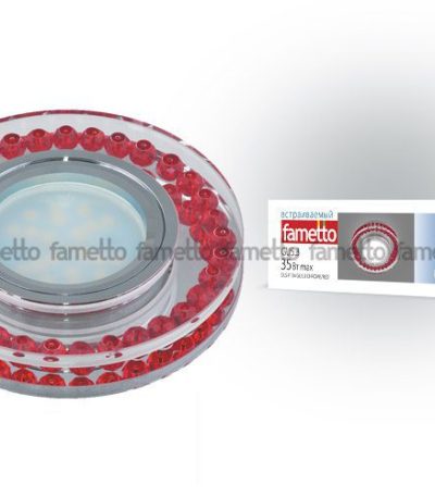 Встраиваемый светильник Fametto Peonia DLS-P104 GU5.3 CHROME/RED