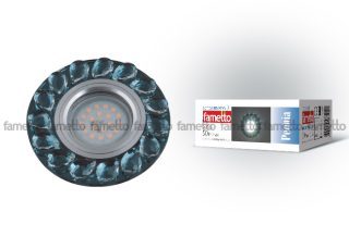 Встраиваемый светильник Fametto Peonia DLS-P107 GU5.3 CHROME/SMOKE+CLEAR