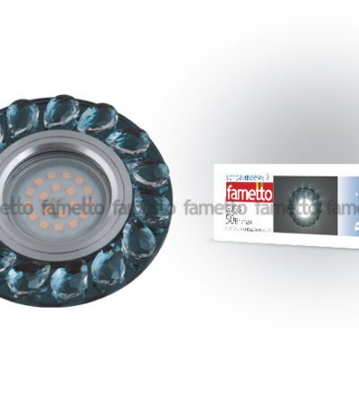 Встраиваемый светильник Fametto Peonia DLS-P107 GU5.3 CHROME/SMOKE+CLEAR