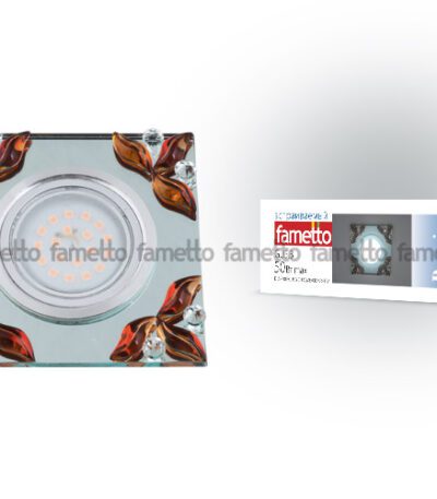 Встраиваемый светильник Fametto Peonia DLS-P109 GU5.3 CHROME/CLEAR+TEA