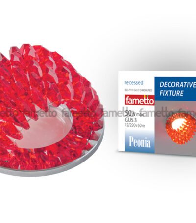 Встраиваемый светильник Fametto Peonia DLS-P110 GU5.3 CHROME/RED