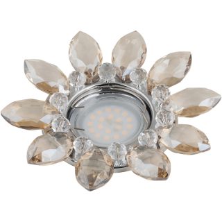 Встраиваемый светильник Fametto Peonia DLS-P112 GU5.3 CHROME/COGNAC+CLEAR 10542