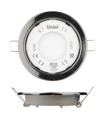 Встраиваемый светильник (UL-00005055) Uniel GX53/H2 Black Chrome 10 Prom