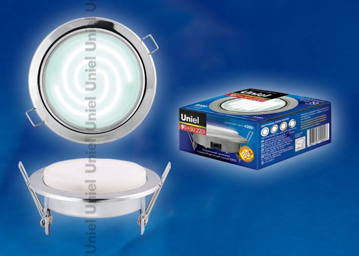 Встраиваемый светильник Uniel GX53/H4 CHROME 01889 Встраиваемый светильник Uniel GX53/H4 CHROME 01889