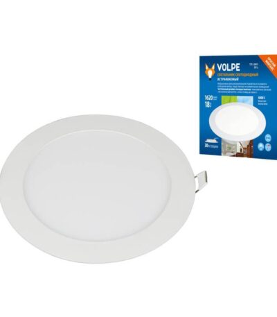 Встраиваемый светодиодный светильник Volpe ULM-Q236 18W/4000K WHITE UL-00004664