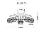 Потолочная люстра MyFar Frank MR1651-5C