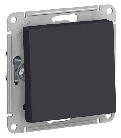 Выключатель 1-клавишный 2-полюсный 10А Systeme Electric AtlasDesign Карбон ATN001021