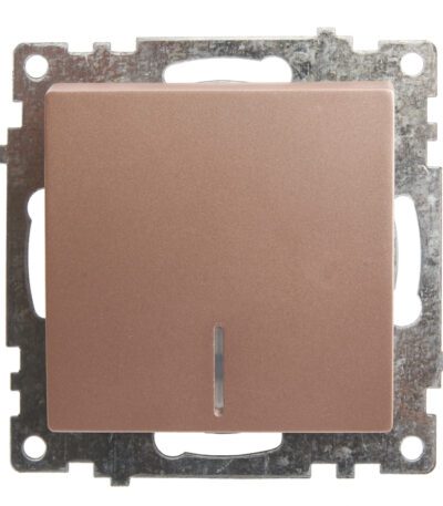 Выключатель 1-клавишный c индикатором Stekker Катрин 39591