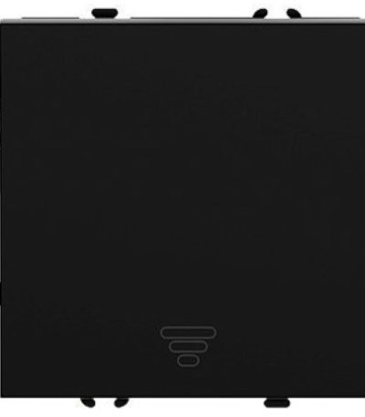 Выключатель 1-клавишный самовозвратный (механизм) Stekker Эмили 250В 10А RSW10-5112-05 черный уголь soft touch