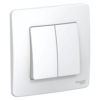 Выключатель 2-клавишный 10А Systeme Electric Blanca внутр BLNVS010501
